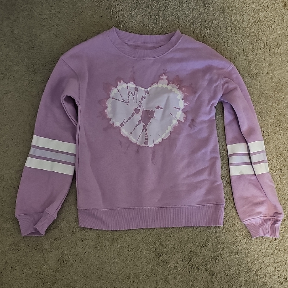 Girls Purple Sweatshirt with Heart Design